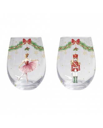 Set 2 pahare pentru apa, 500 ml, Magie Noel - SIMONA'S COOKSHOP